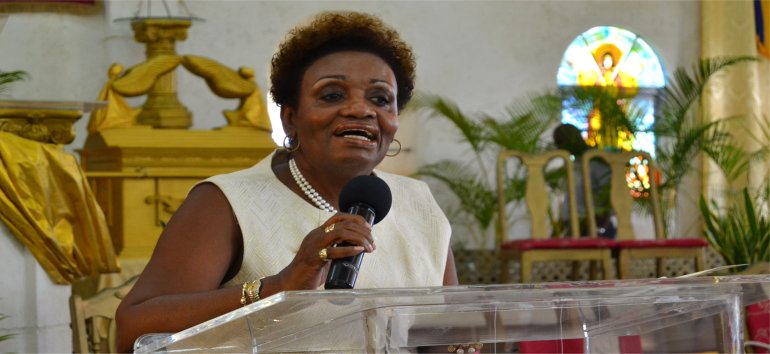 Mount Zion's Missions Inc Barbados Foursquare Church honoured Faith Marshall-Harris for secured a seat on the Committee on the Rights of the Child at UN