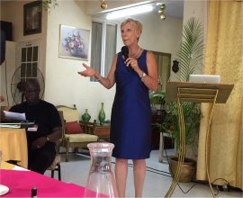 John Maxwell A Day of Leadership guest speaker Marie-Lucie Spoke hosted by Mount Zion's Missions Inc Barbados Foursquare Church