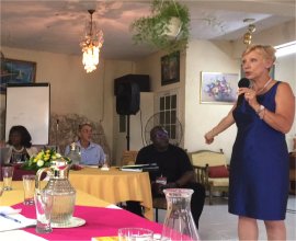 John Maxwell A Day of Leadership guest speaker Marie-Lucie Spoke hosted by Mount Zion's Missions Inc Barbados Foursquare Church