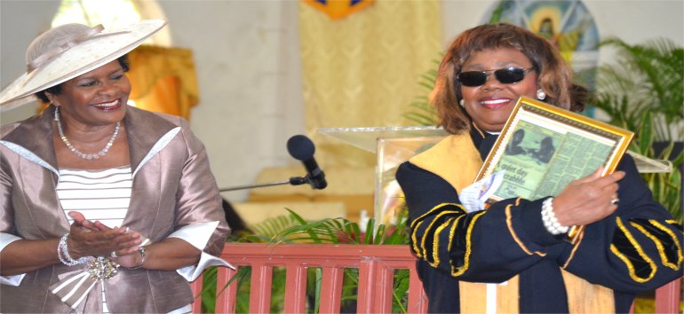 Governor General of Barbados Madame Justice Dame Sandra Prunella Mason at Mount Zions Mission
