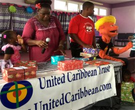 Dominica Children's Party Love Gifts donated by St. Nicholas Abbey
