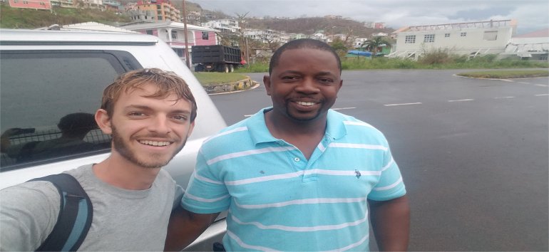 Eliot Scarpetti joins UCT Mission trip assisted by Rescue Global working with the United Caribbean Trust partnering with The Living Room to get Medical supplies and Sawyer PointOne Water Filtration Systems in Dominica following hurricane Maria