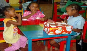 United Caribbean Trust Make Jesus Smile shoebox distribution in the Carib Territory in Dominica in 2008