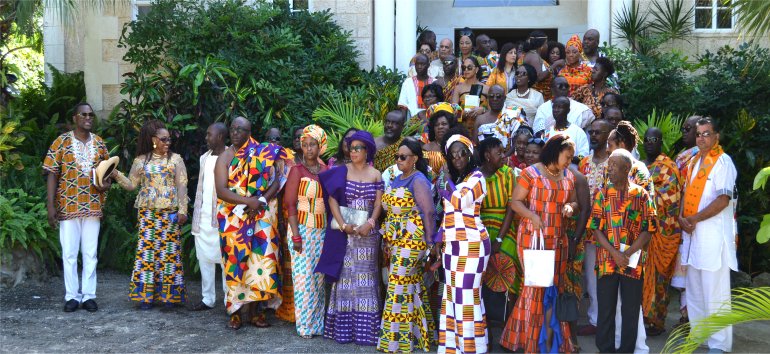 Ghanians visot Mount Zion's Missions Inc Barbados Foursquare Church in 2017