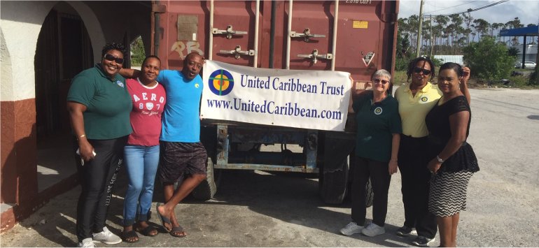 United Caribbean Trust sponsors container of hurricane relief supplies for churches in Grand Bahamas and Nassau