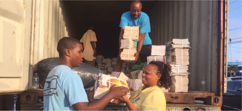 United Caribbean Trust sponsors container of hurricane relief supplies for churches in Grand Bahamas and Nassau