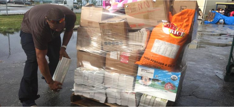 Love Packages shipped container to Barbados for the churches of Nassau Bahamas donated by Eagles Nest Ministries following Dorians devestation