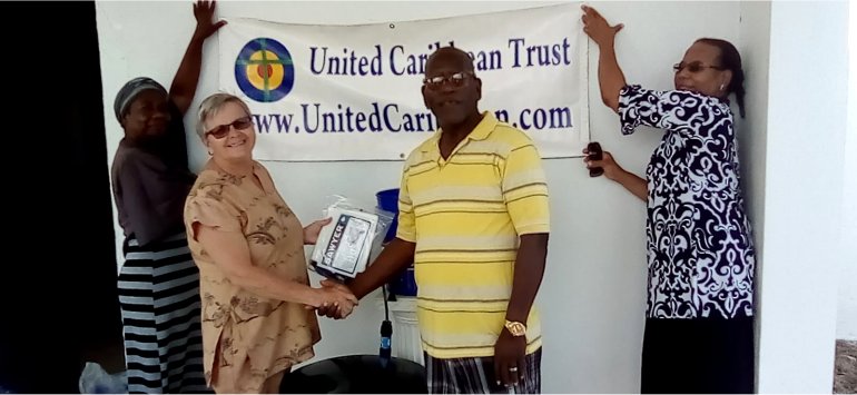 United Caribbean Trust distributing Sawyer PointOne Community Filtration Systems to Bahamas following hurricane Dorian