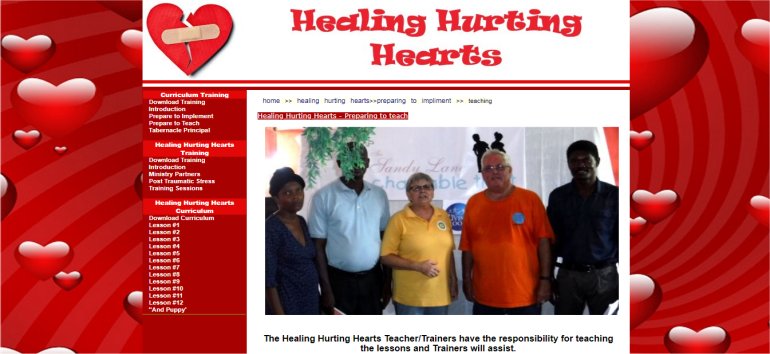 United Caribbean Trust distributing Healing Hurting Hearts children's Post Traumatic Stress Curriculum in Bahamas