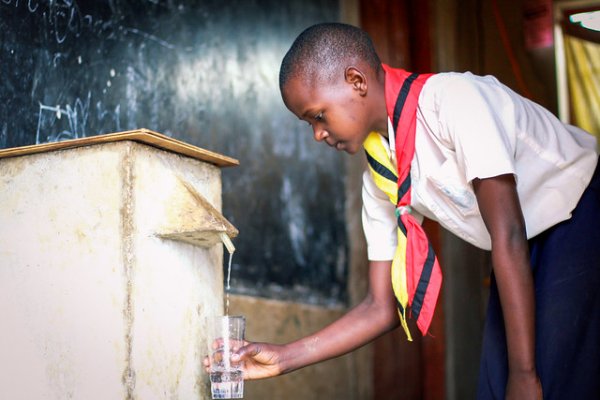United Caribbean Trust a Drop of Hope BioSand Water Filter Uganda project introducing Grow and Go childrens curriculum into schools 