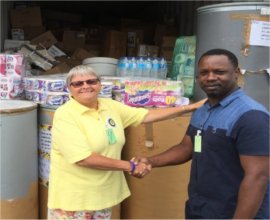 UCT Container distrib ution in Antigua following hurricane Maria