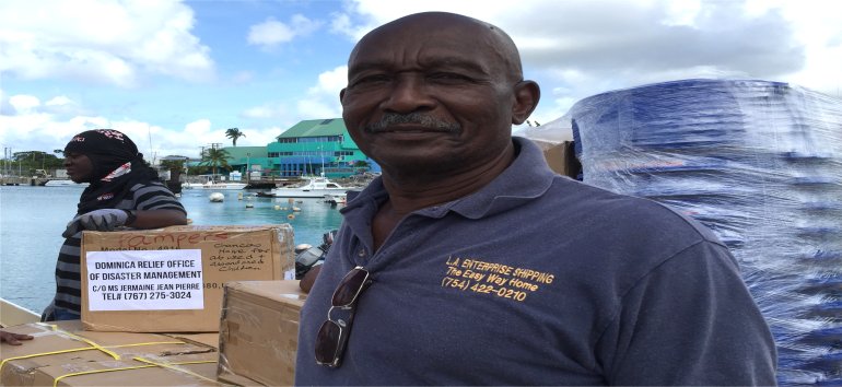 United Caribbean Trust partnering with The Living Room shipping Sawyer PointOne Water Filtration Systems in Dominica following hurricane Maria