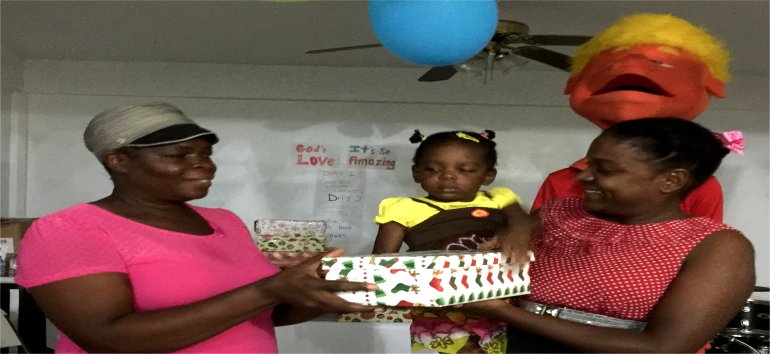 Love Gifts for the children of Dominica packed by Barbadian children 