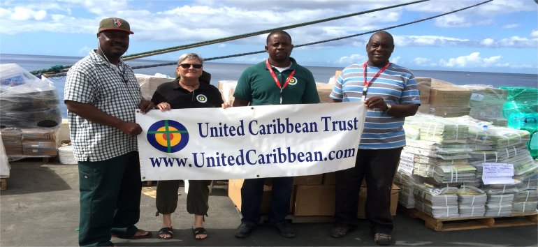 United Caribbean Trust partnering with The Living Room distributing Sawyer PointOne Water Filtration Systems in Dominica following hurricane Maria