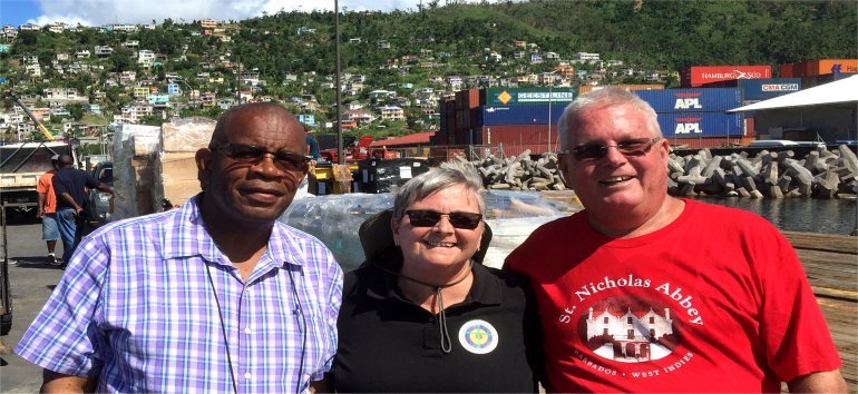 United Caribbean Trust partnering with The Living Room distributing Sawyer PointOne Water Filtration Systems in Dominica following hurricane Maria