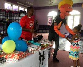 Christmas Gifts packed by the children of Barbados