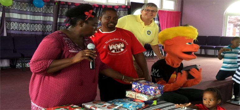 Love Gifts for the children of Dominica packed by Barbadian children supported by Sandy Lane Charitable Trust