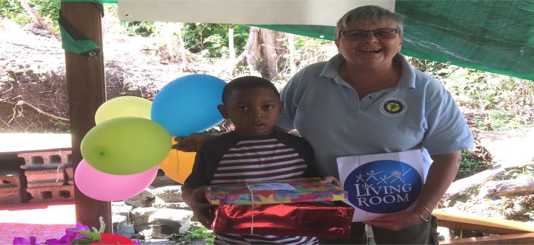 Love Gifts for the children of Dominica packed by Barbadian children supported by Sandy Lane Charitable Trust