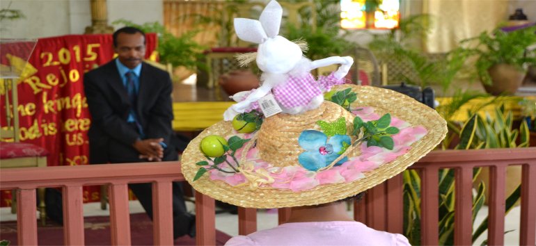 Mount Zion's Missions Inc Barbados Foursquare Church founded by Apostle Lucille Baird hosts Easter Bonnet parade 2016
