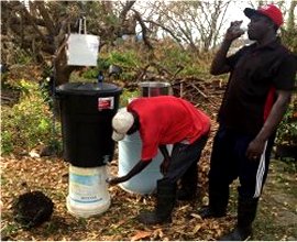 Sawyer PointOne Water Filtration System side by side with the Living Water