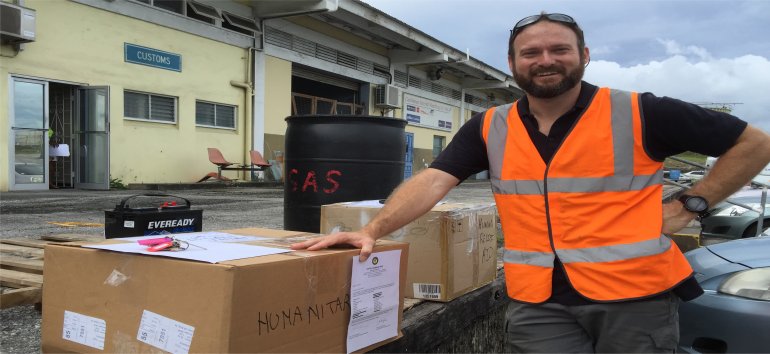 Rescue Global working with the United Caribbean Trust partnering with The Living Room to get Medical supplies and Sawyer PointOne Water Filtration Systems in Dominica following hurricane Maria