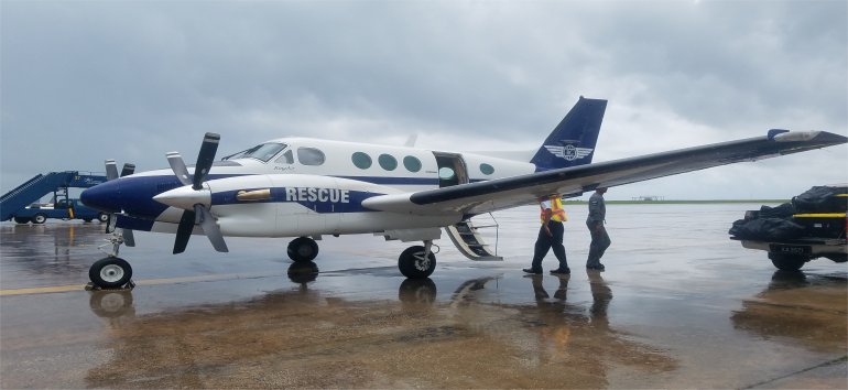 Rescue Global working with the United Caribbean Trust partnering with The Living Room to get Medical supplies and Sawyer PointOne Water Filtration Systems in Dominica following hurricane Maria