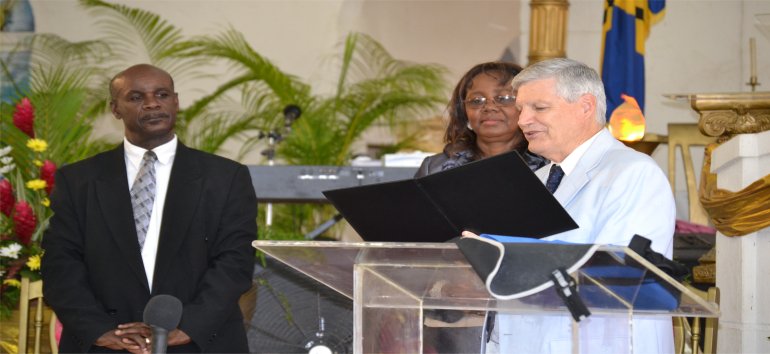 Foursquare leaders visit Mount Zion's Missions Inc Barbados Foursquare Church in 2015