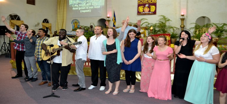 Pacific Life missionaries visit Barbados church Mount Zion's Missions Inc Barbados Foursquare Church founded by Apostle Lucille Baird