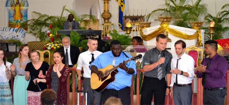 Pacific Life missionaries visit Barbados church Mount Zion's Missions Inc Barbados Foursquare Church founded by Apostle Lucille Baird