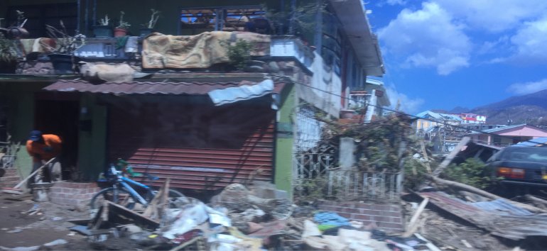 United Caribbean Trust partnering with The Living Room distributing Sawyer PointOne Water Filtration Systems in Dominica following hurricane Maria